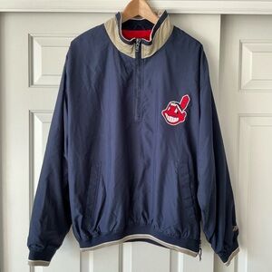 Vintage Pro Player Cleveland 90s MLB Navy Jacket Windbreaker XL